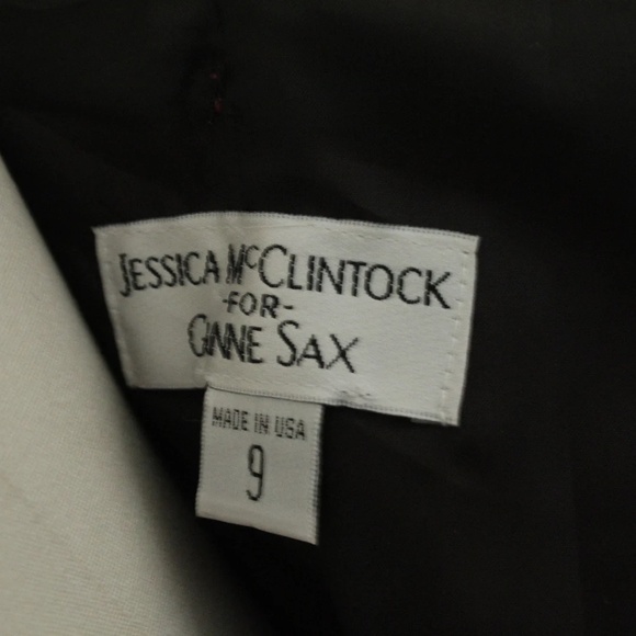 2000's Y2K Jessica Mcclintock/Gunne Sax Red and Black Satin Party Dress - Picture 5 of 5